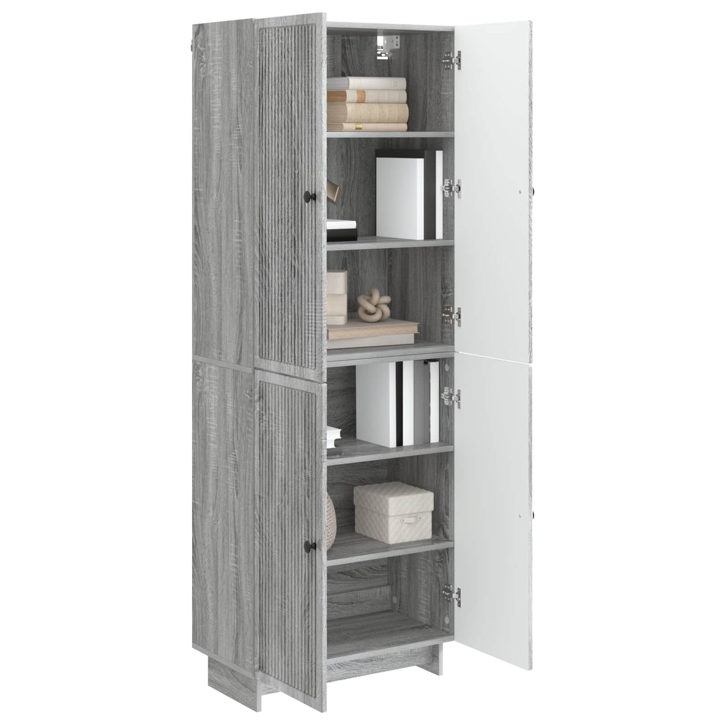Cabinet Set 2 pcs Grey Sonoma Engineered Wood