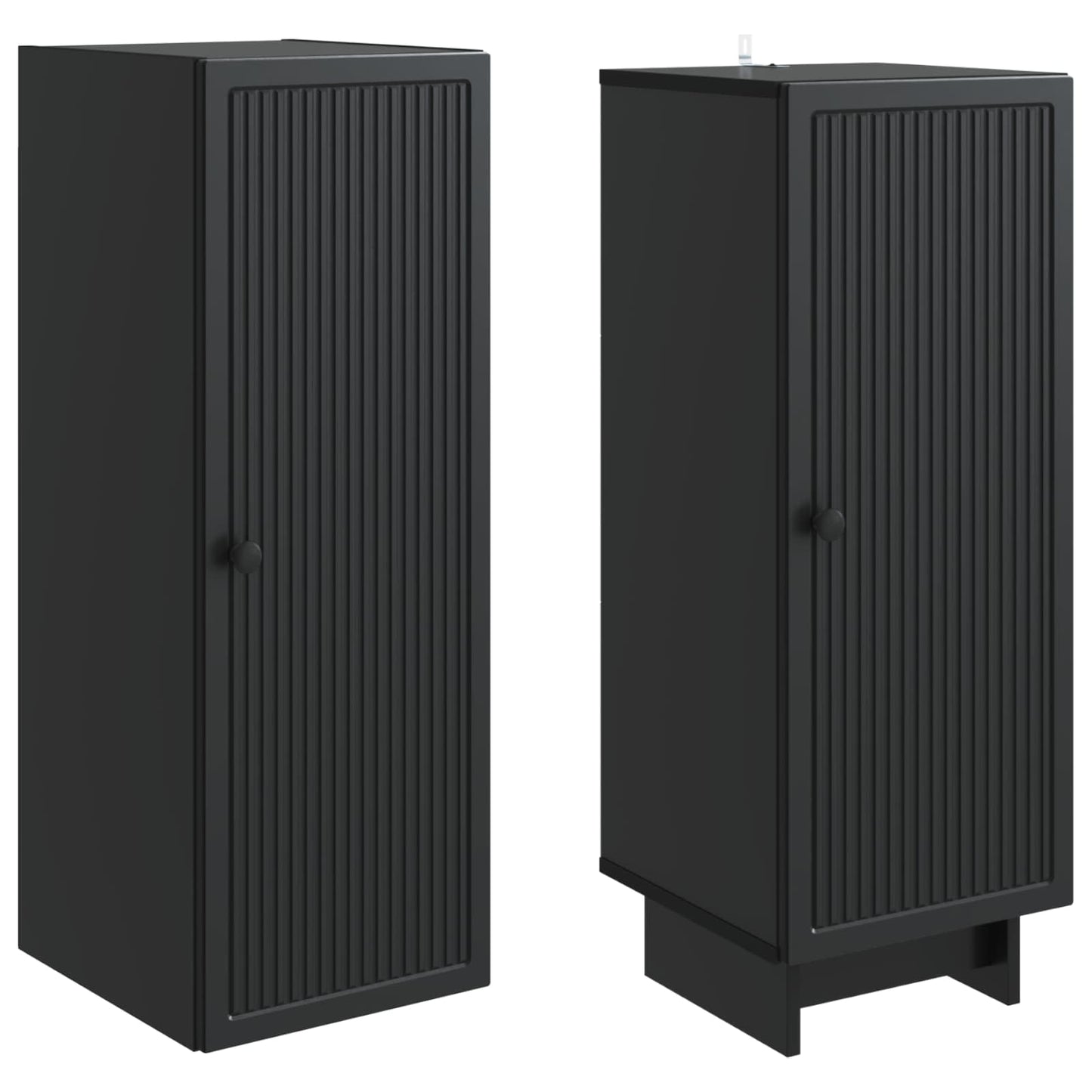 Cabinet Set 2 pcs Black 34.5 x 33 x 90 cm Engineered Wood
