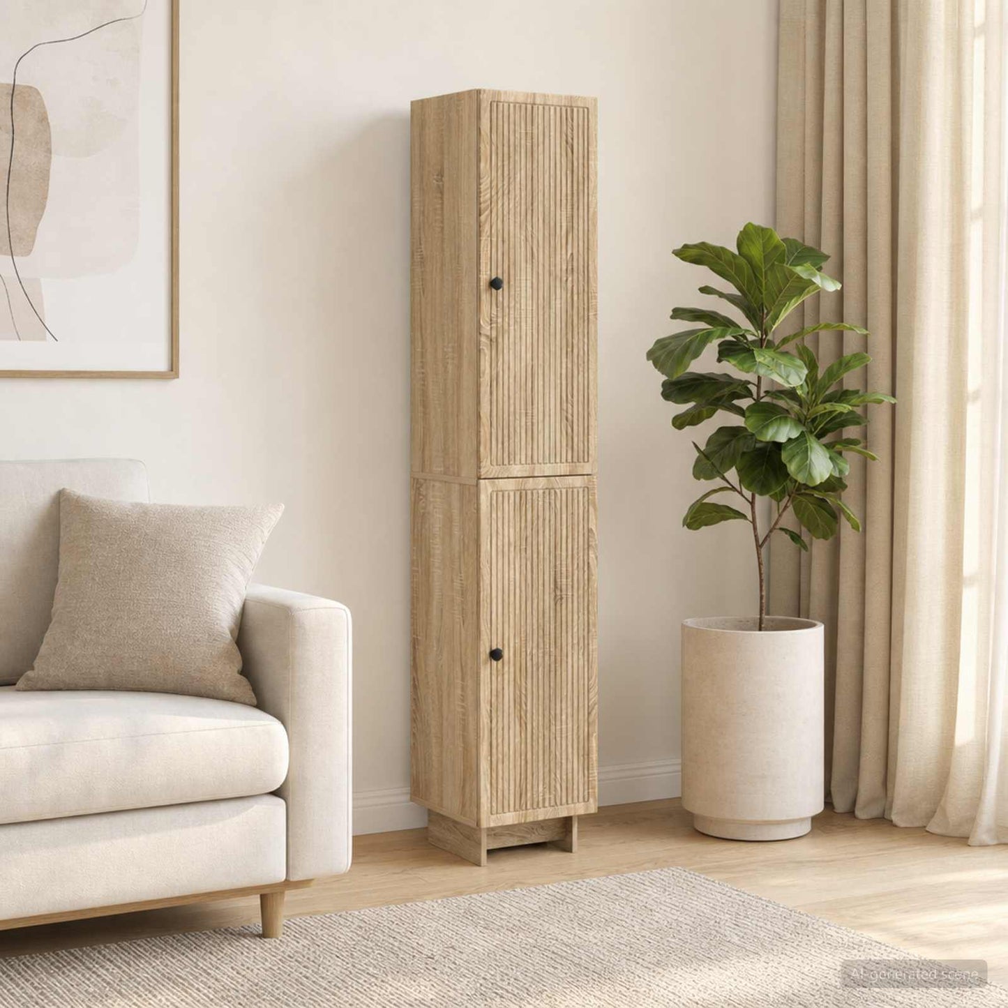 Cabinet Set 2 pcs Sonoma Oak 34.5 x 33 x 90 cm Engineered Wood
