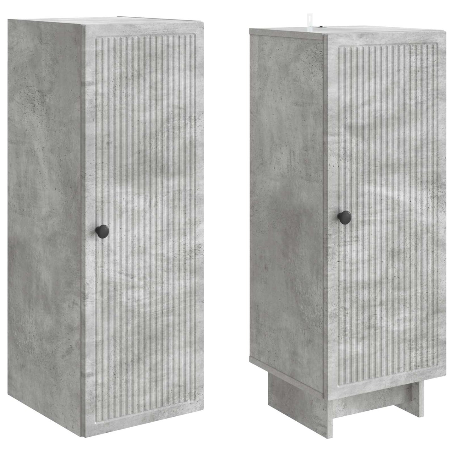 Cabinet Set 2 pcs Concrete Grey 34.5 x 33 x 90 cm