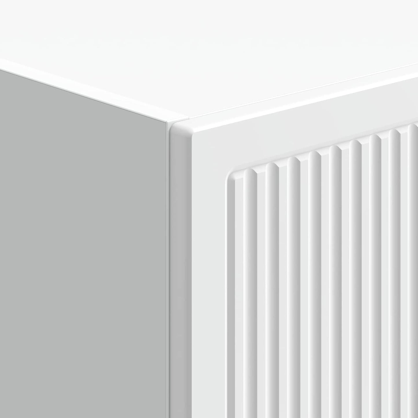 Cabinet Set 2 pcs High Gloss White 34.5 x 33 x 90 cm