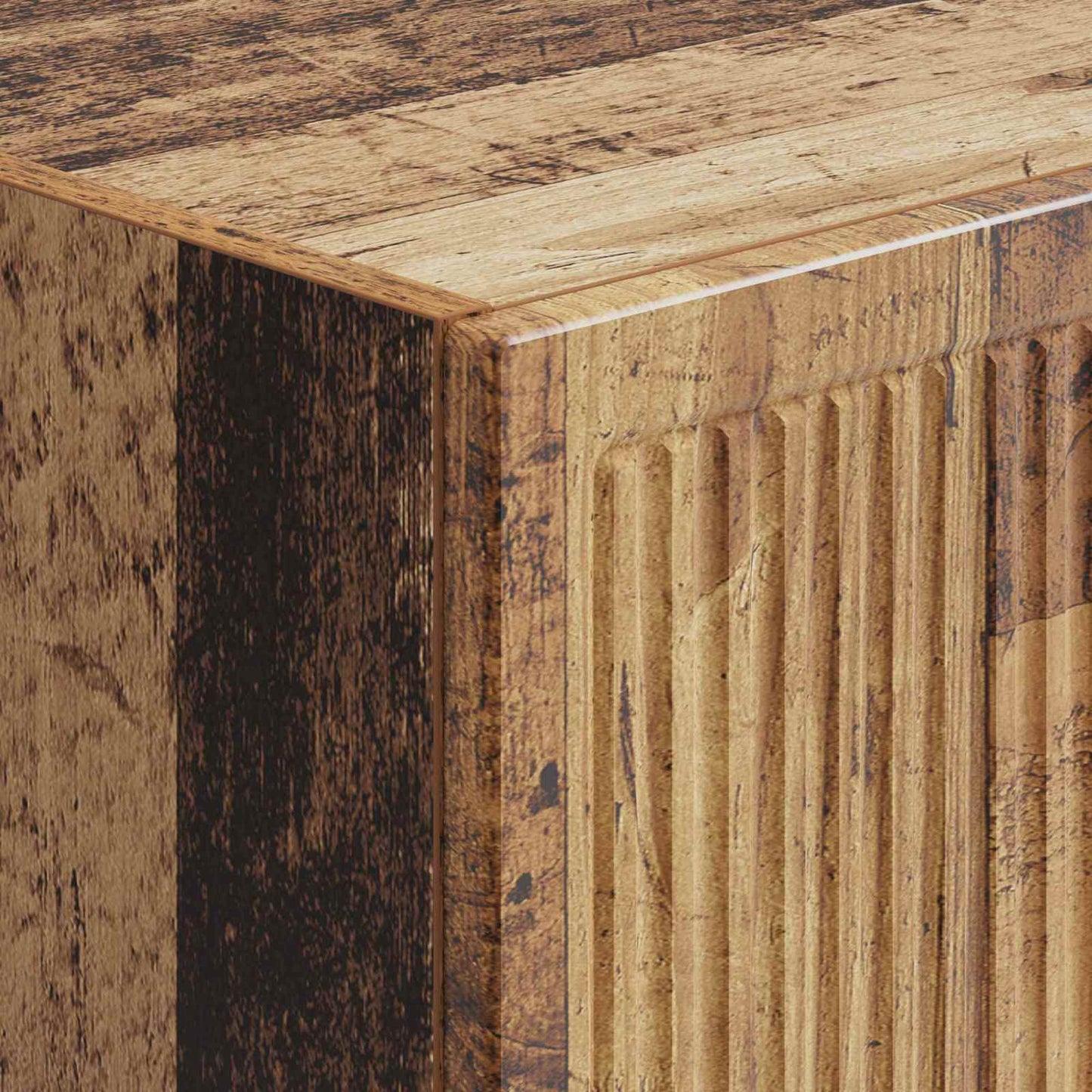 Cabinet Set 2 pcs Old Wood 34.5 x 33 x 90 cm Engineered Wood