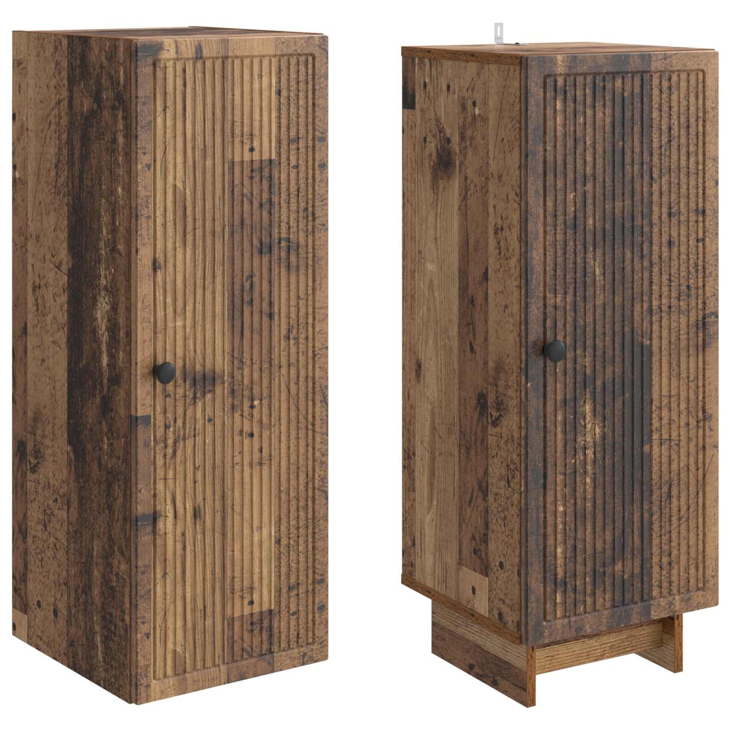 Cabinet Set 2 pcs Old Wood 34.5 x 33 x 90 cm Engineered Wood