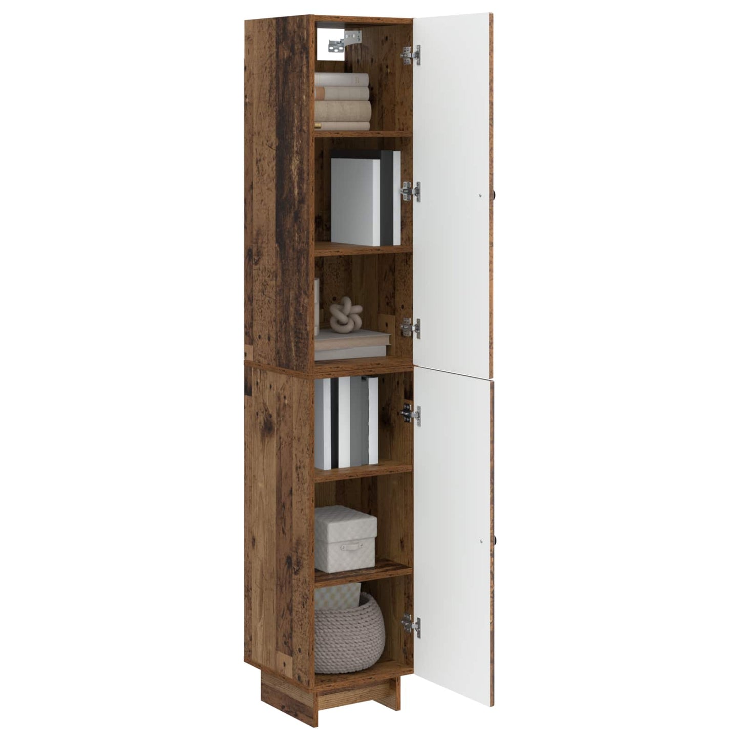 Cabinet Set 2 pcs Old Wood 34.5 x 33 x 90 cm Engineered Wood