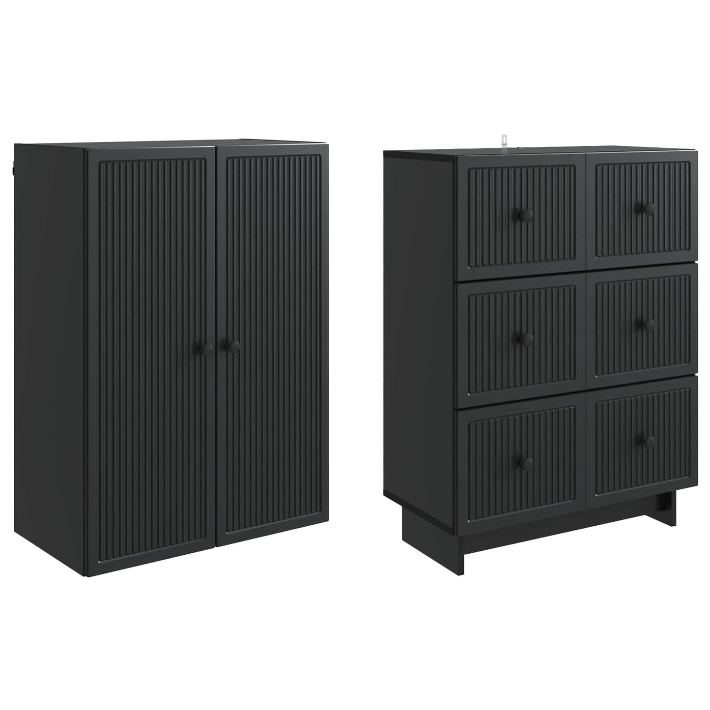 Cabinet Set 2 pcs 66 x 34.5 x 90 cm Engineered Wood