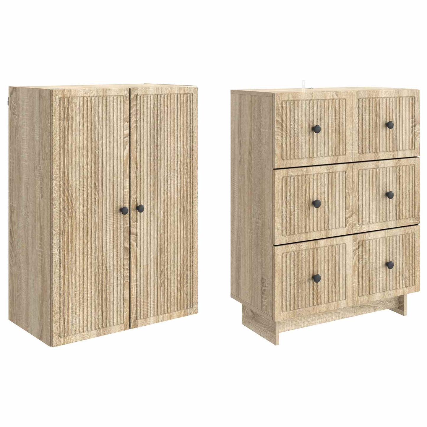 Cabinet Set 2 pcs 66 x 34.5 x 90 cm Engineered Wood