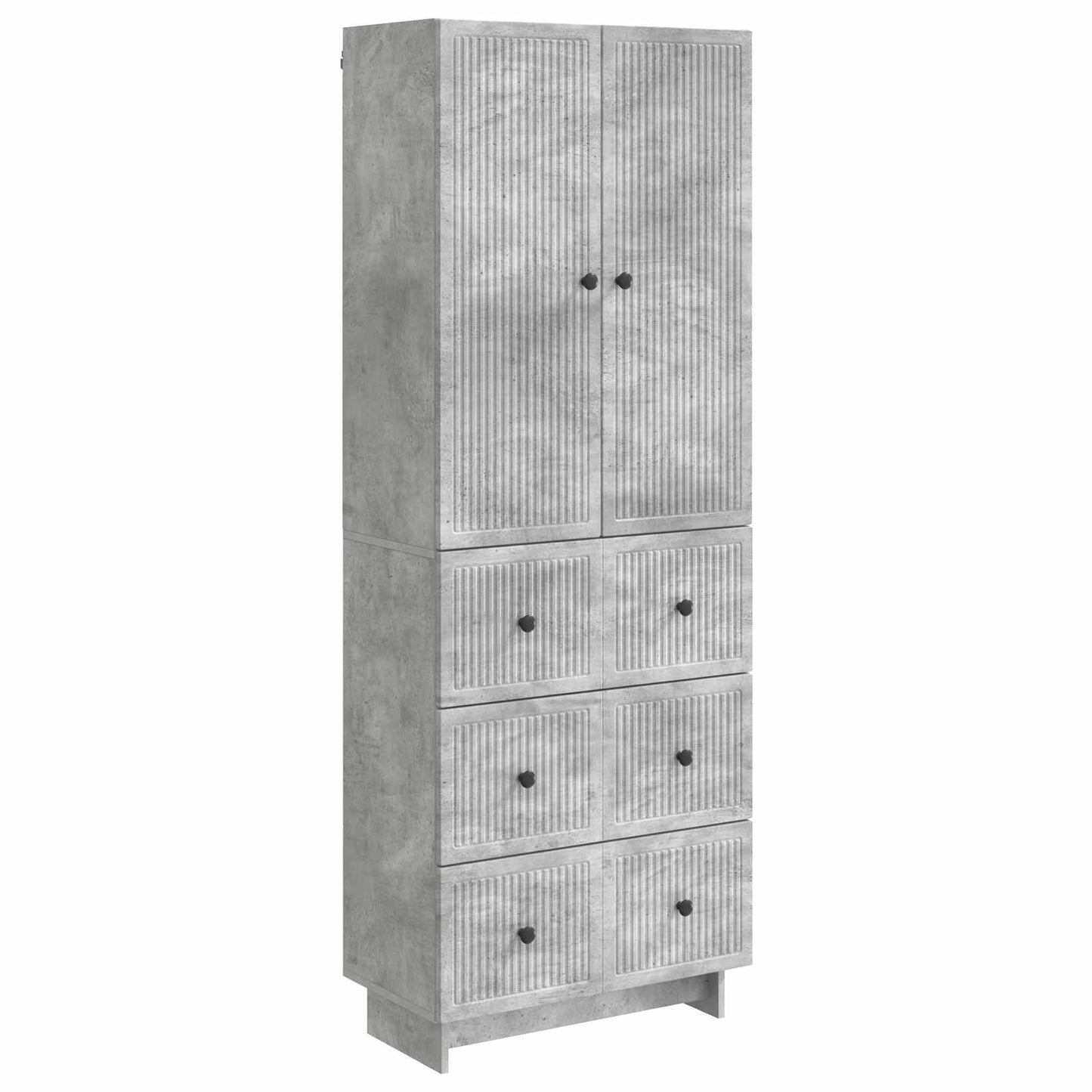 Cabinet Set 2 pcs Concrete Grey 66 x 34.5 x 90 cm
