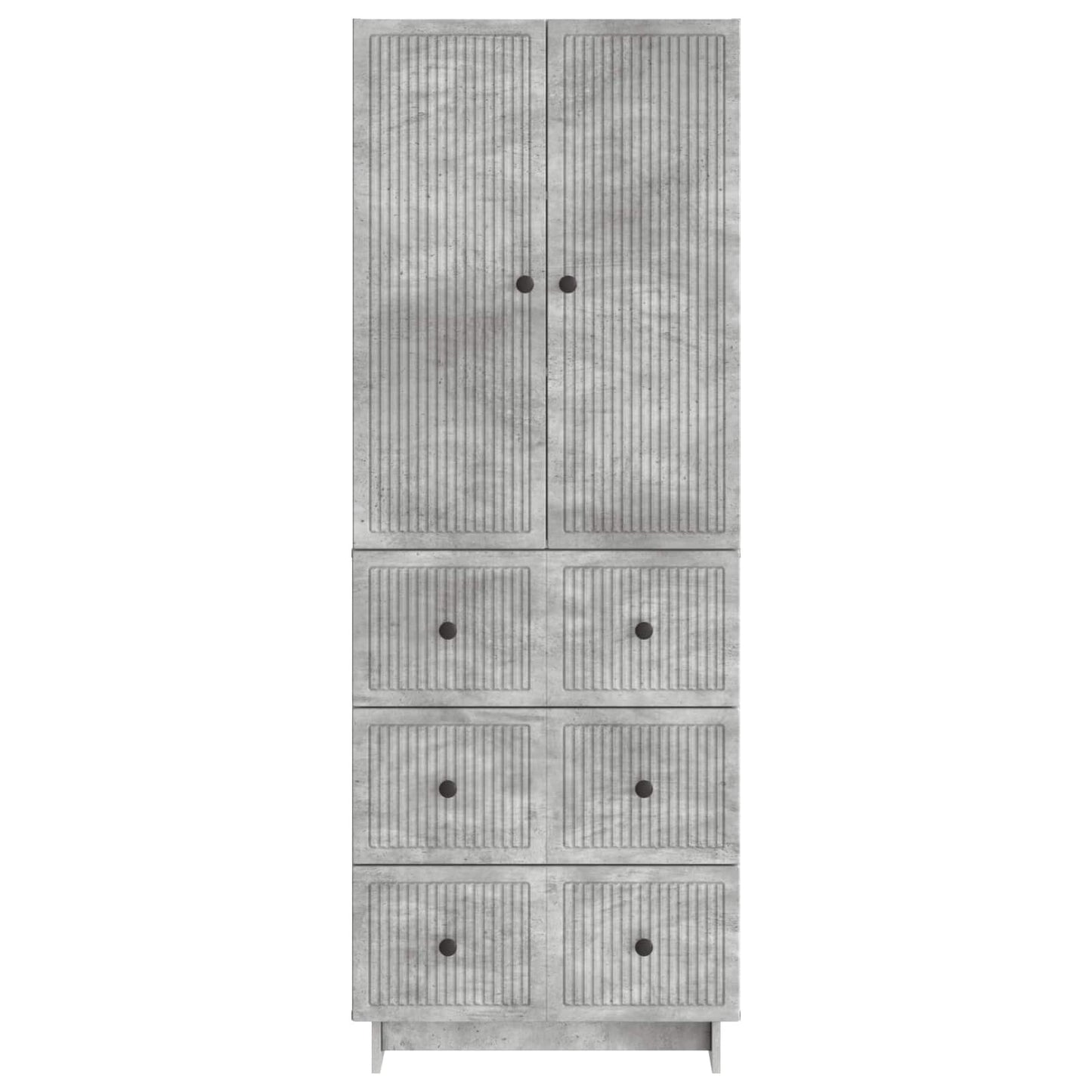 Cabinet Set 2 pcs Concrete Grey 66 x 34.5 x 90 cm