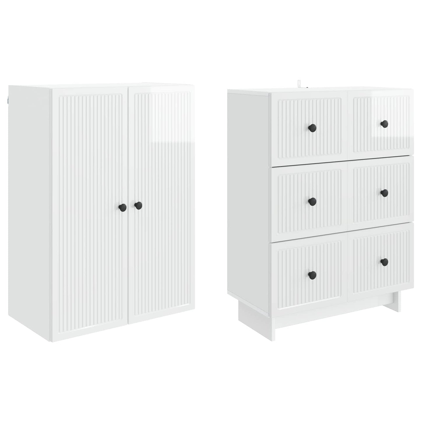 Cabinet Set 2 pcs 66 x 34.5 x 90 cm Engineered Wood