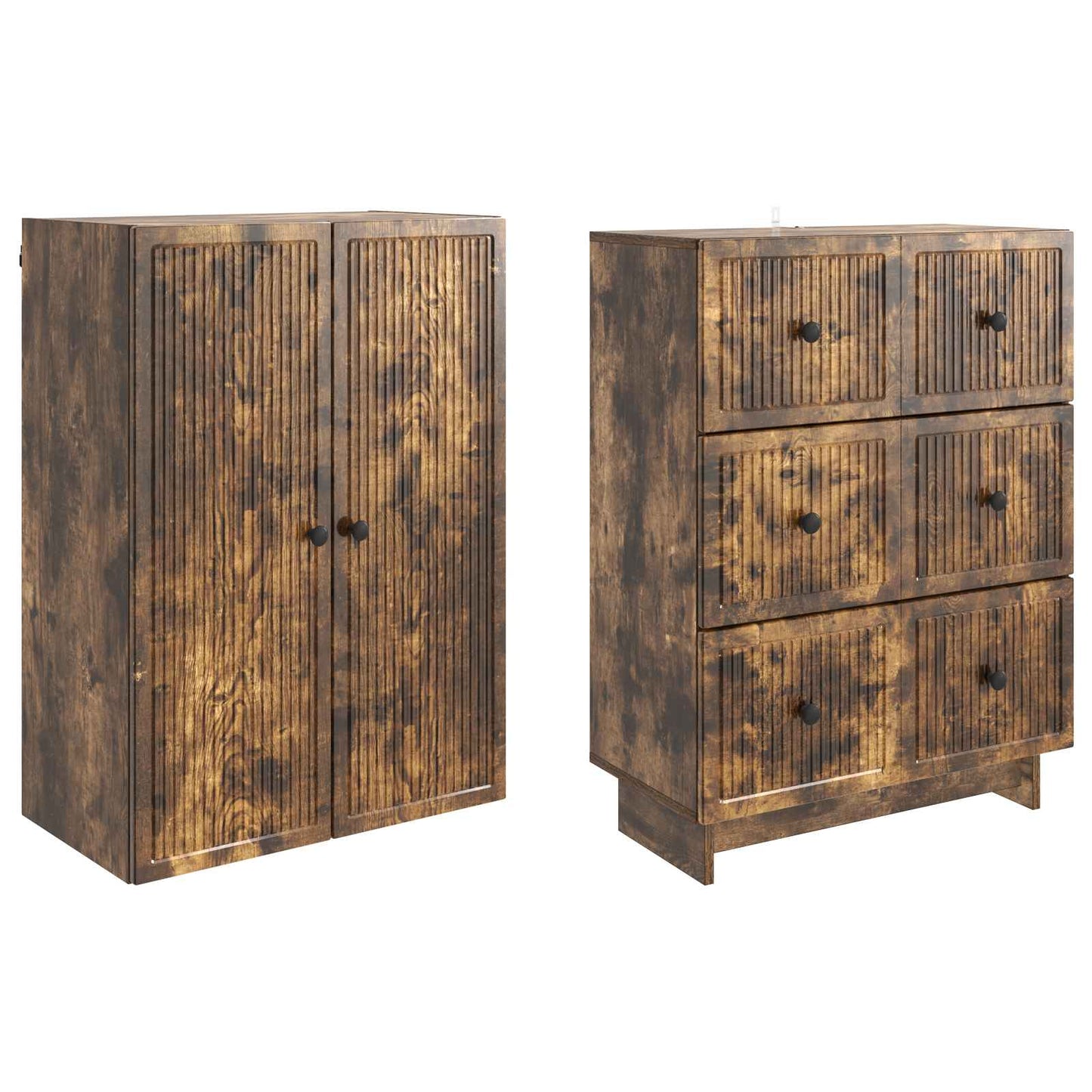 Cabinet Set 2 pcs 66 x 34.5 x 90 cm Engineered Wood
