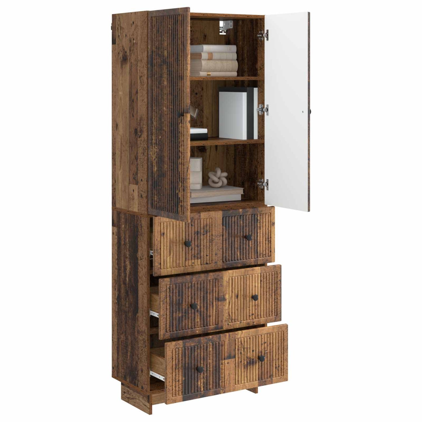 Cabinet Set 2 pcs 66 x 34.5 x 90 cm Engineered Wood