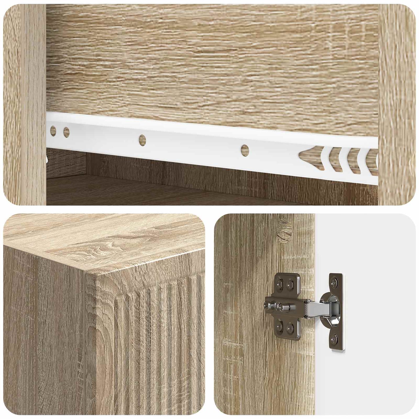 Cabinet Set 2 pcs Engineered Wood