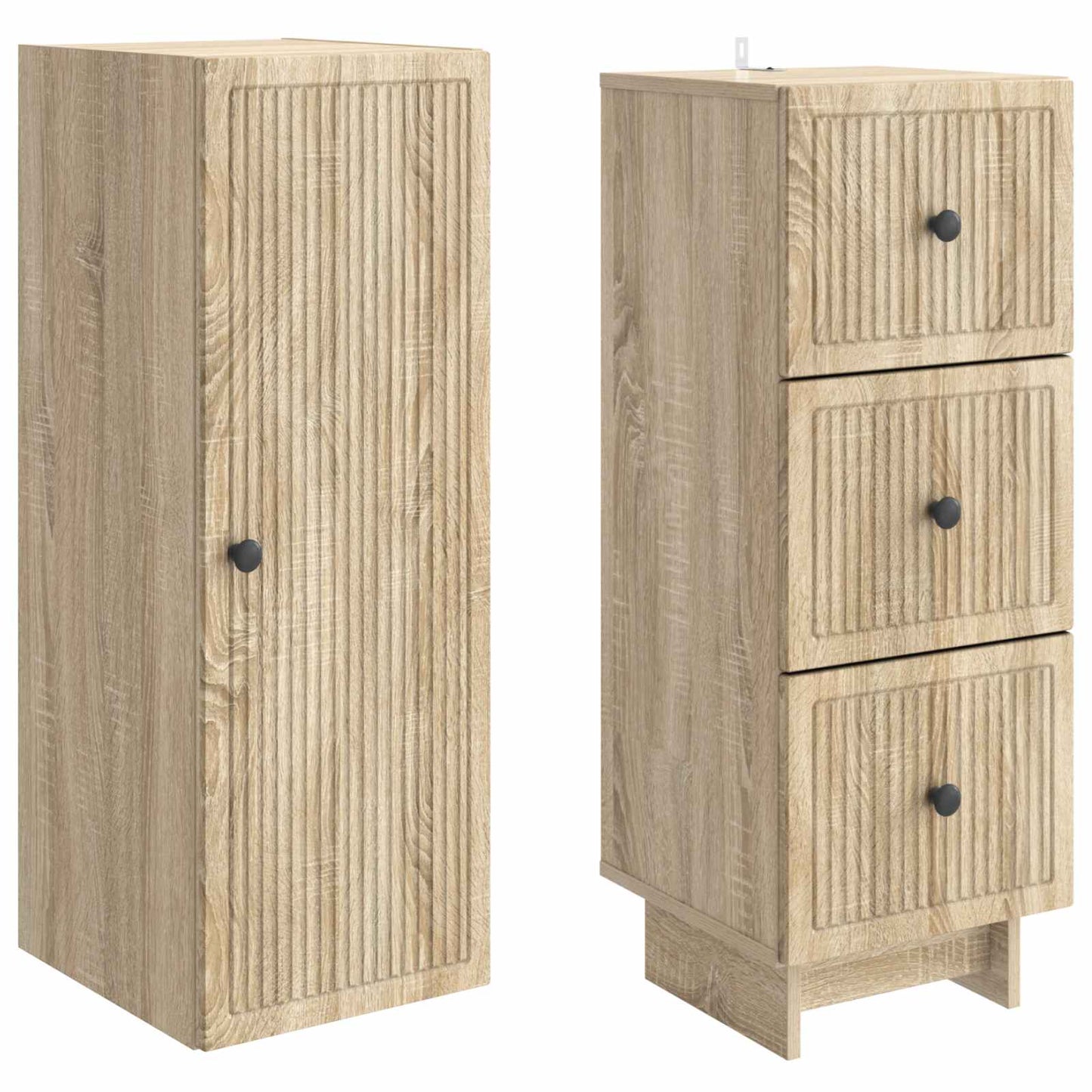 Cabinet Set 2 pcs 33 x 34.5 x 90 cm Engineered Wood