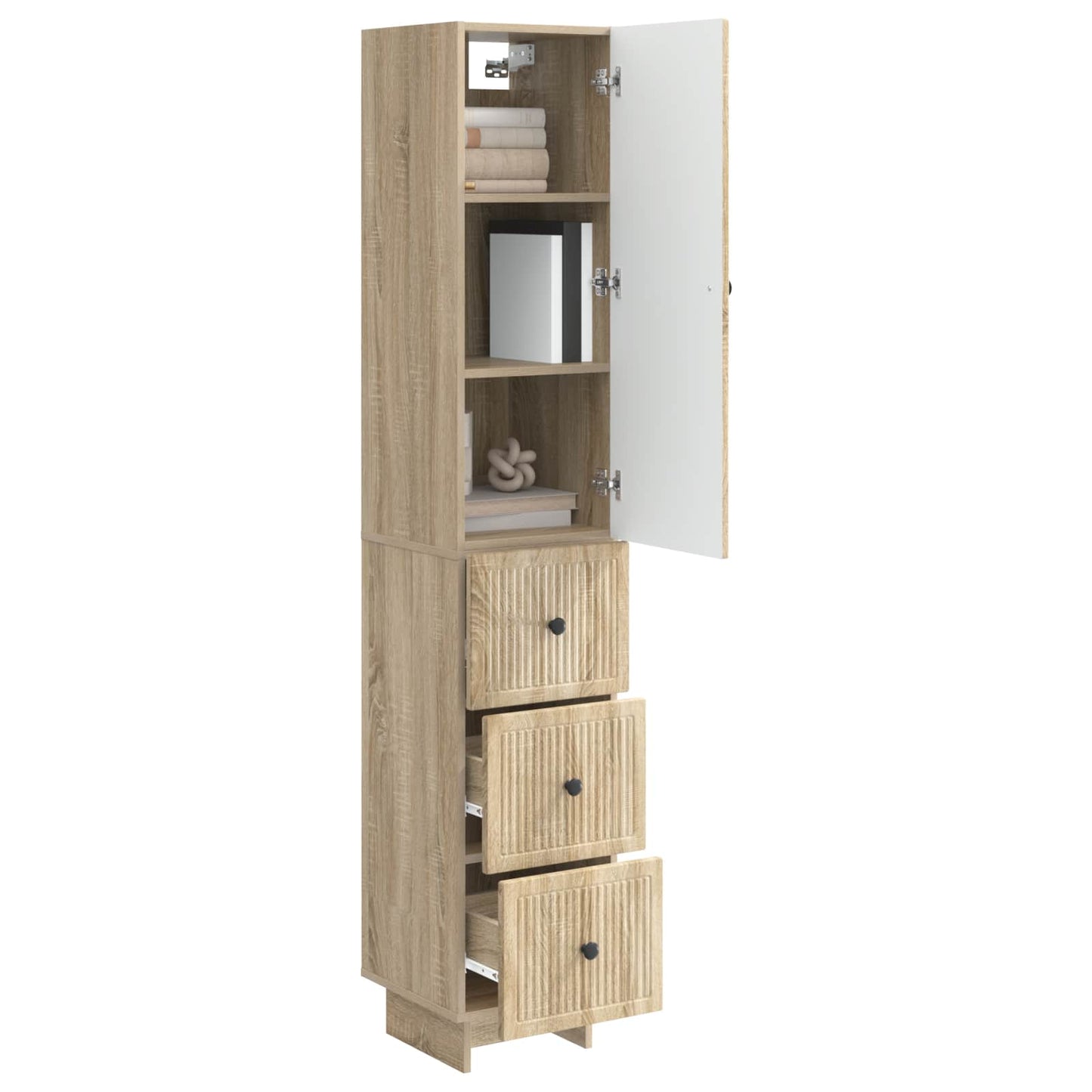 Cabinet Set 2 pcs 33 x 34.5 x 90 cm Engineered Wood