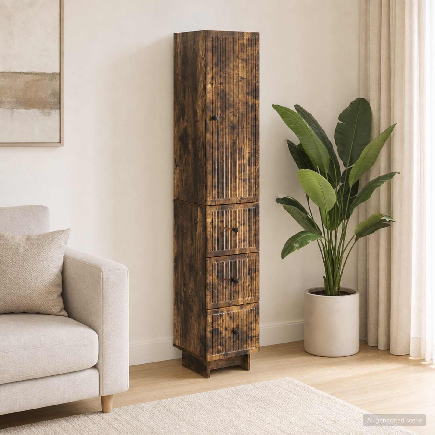Cabinet Set 2 pcs 33 x 34.5 x 90 cm Engineered Wood