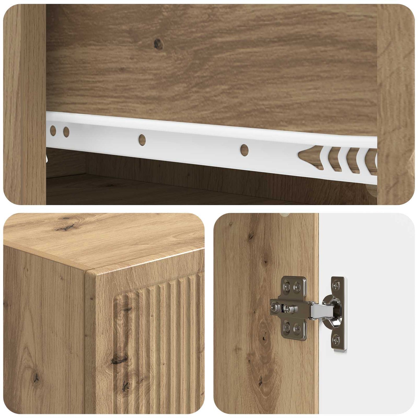 Cabinet Set 2 pcs 33 x 34.5 x 90 cm Engineered Wood