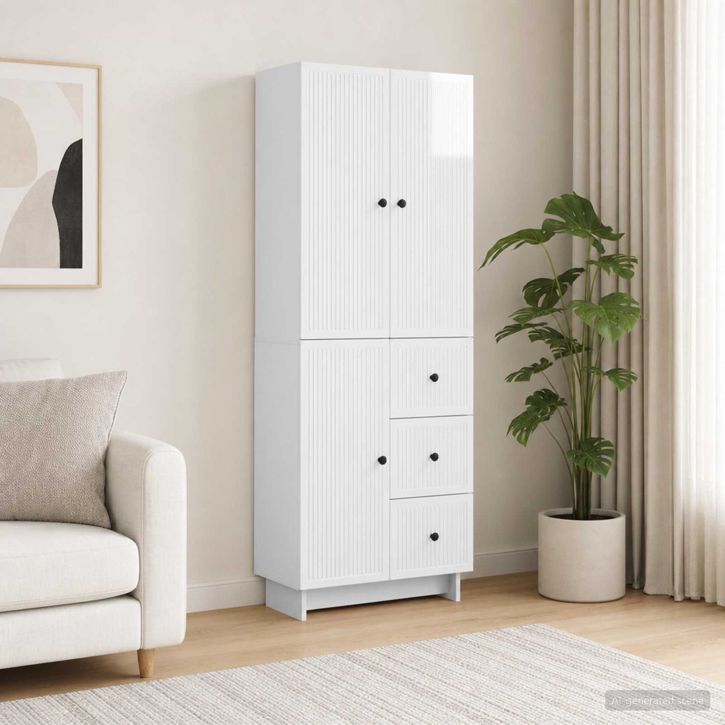 Cabinet Set 2 pcs 66 x 34.5 x 90 cm Engineered Wood
