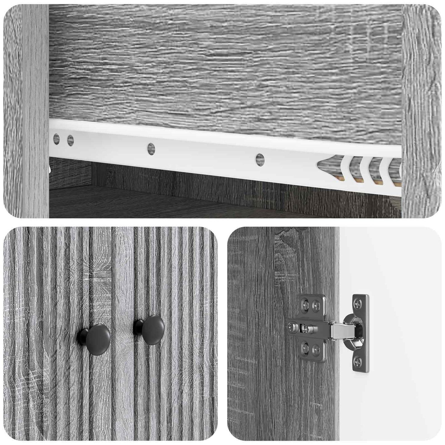Cabinet Set 2 pcs 66 x 34.5 x 90 cm Engineered Wood