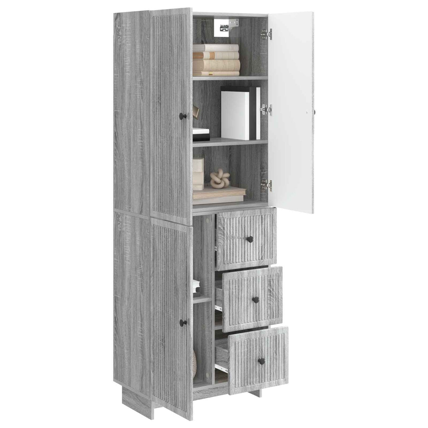 Cabinet Set 2 pcs 66 x 34.5 x 90 cm Engineered Wood
