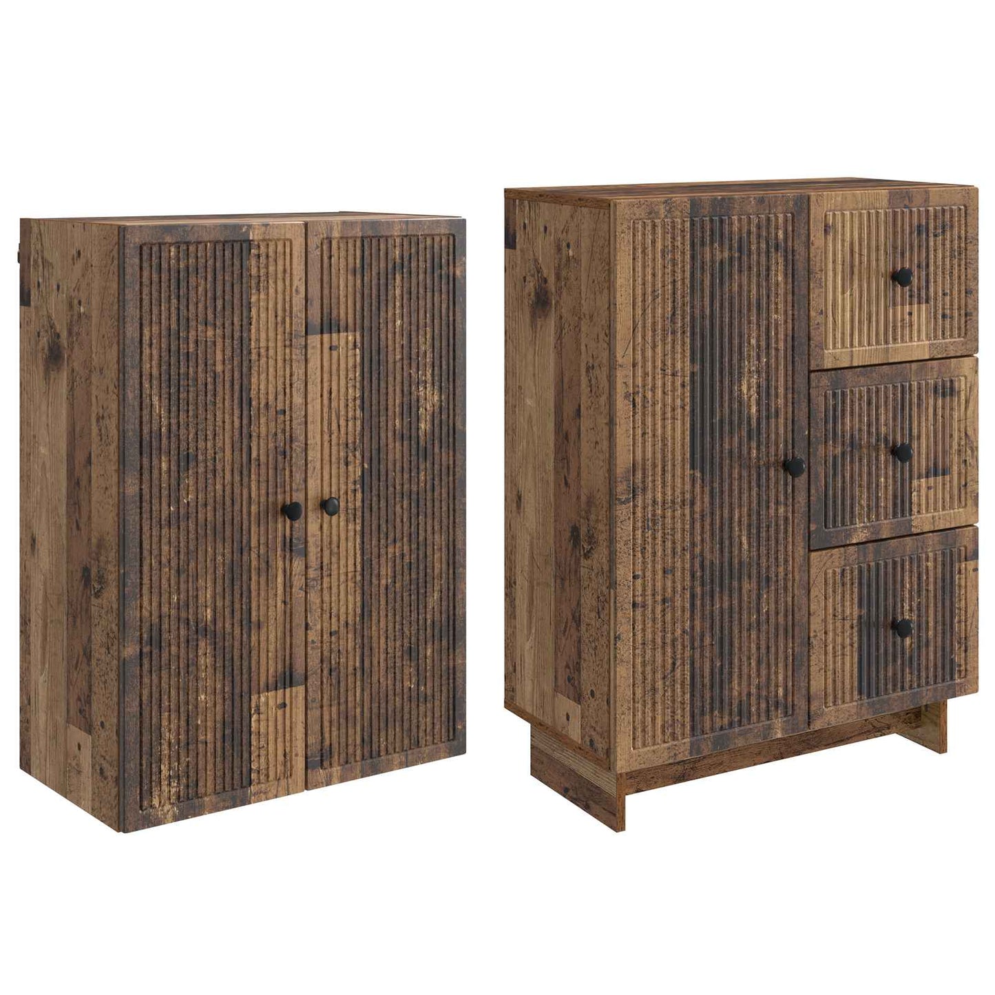 Cabinet Set 2 pcs 66 x 34.5 x 90 cm Engineered Wood