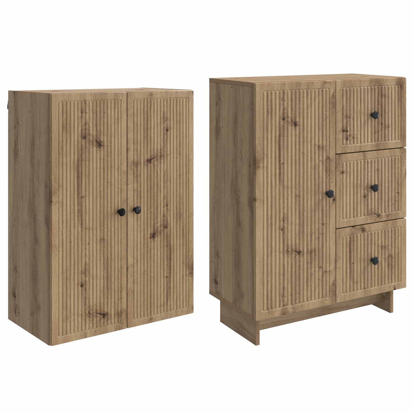 Cabinet Set 2 pcs 66 x 34.5 x 90 cm Engineered Wood