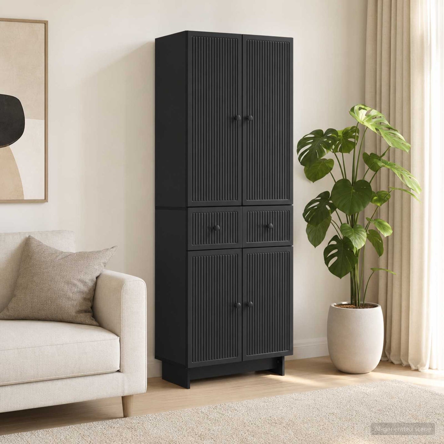 Cabinet Set 2 pcs Engineered Wood