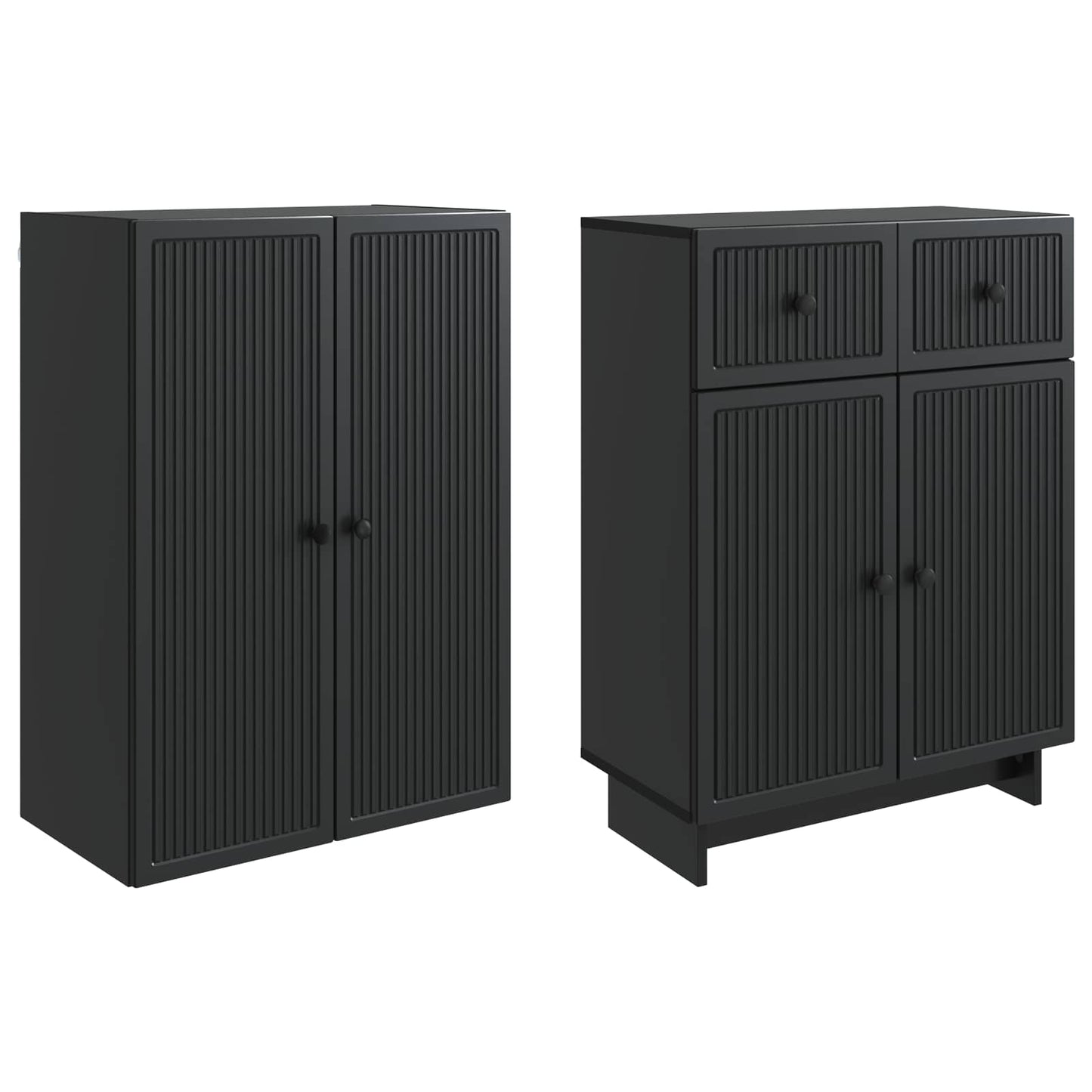 Cabinet Set 2 pcs Engineered Wood