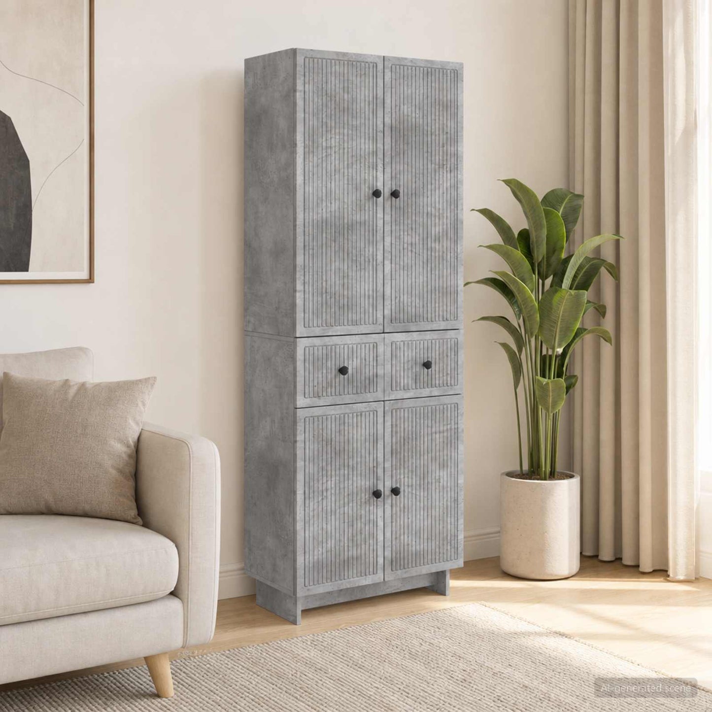 Cabinet Set 2 pcs 66 x 34.5 x 90 cm Engineered Wood