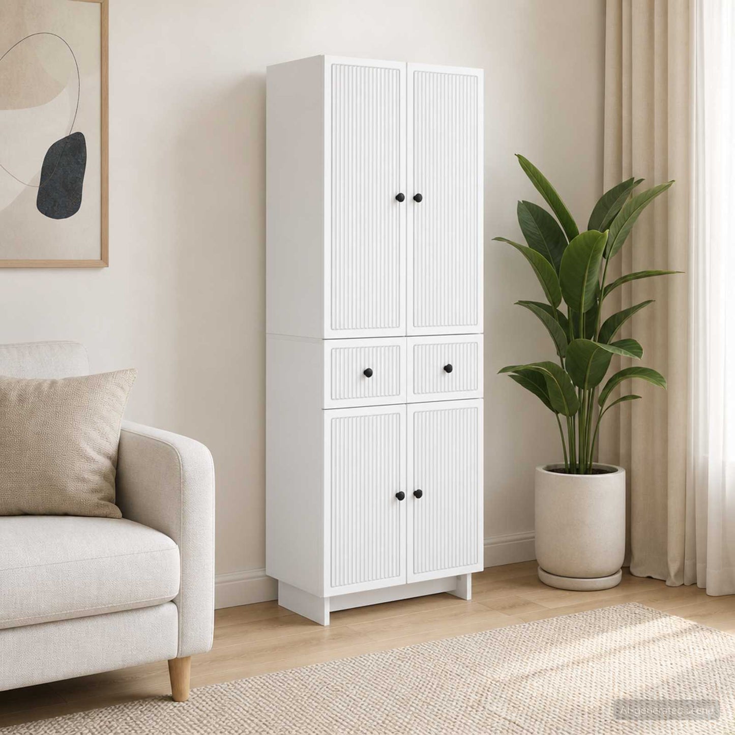 Cabinet Set 2 pcs 66 x 34.5 x 90 cm Engineered Wood