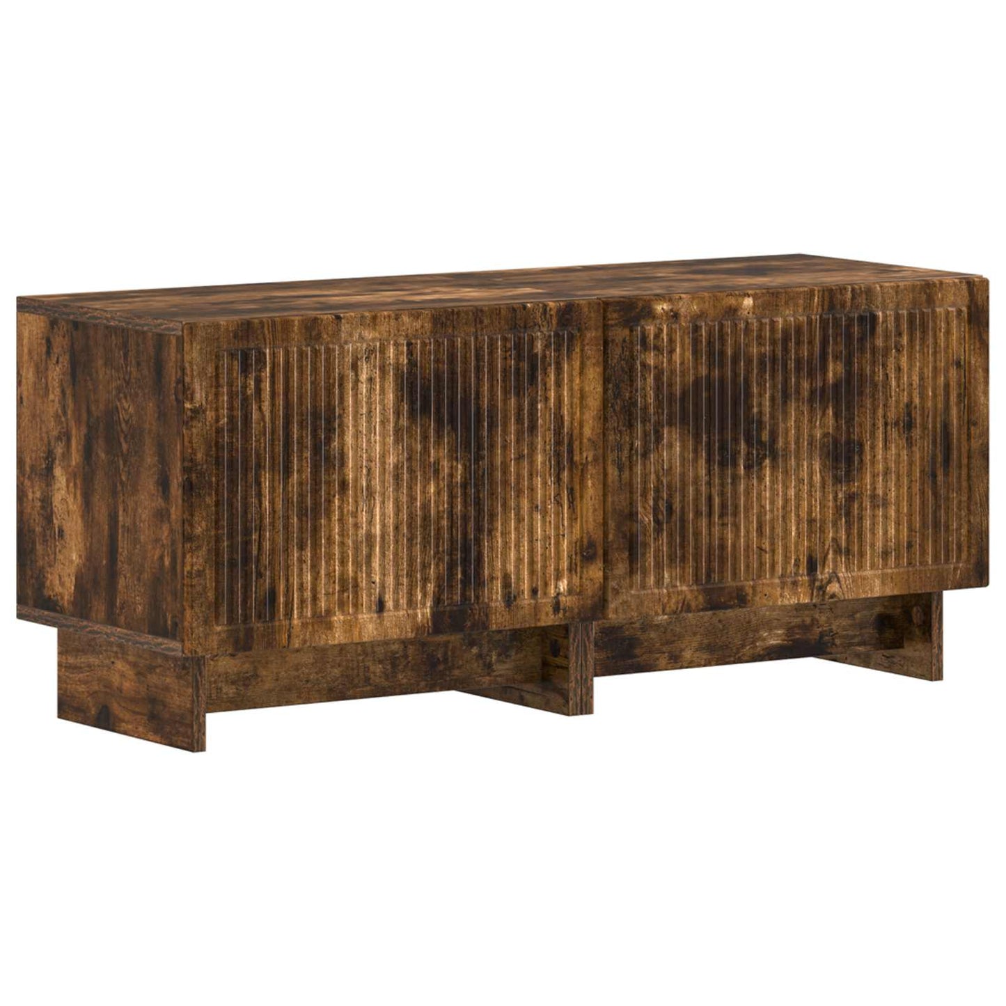 5 Piece LED TV Cabinet Smoked Oak Engineered Wood