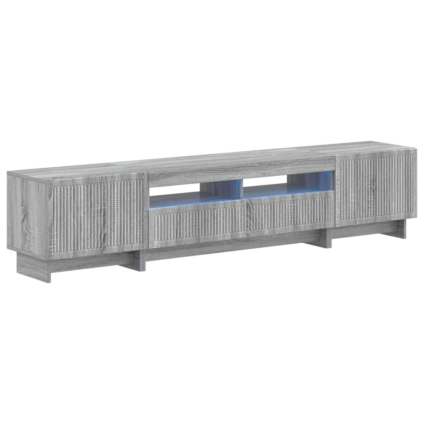 5 Piece LED TV Cabinet Grey Sonoma Engineered Wood