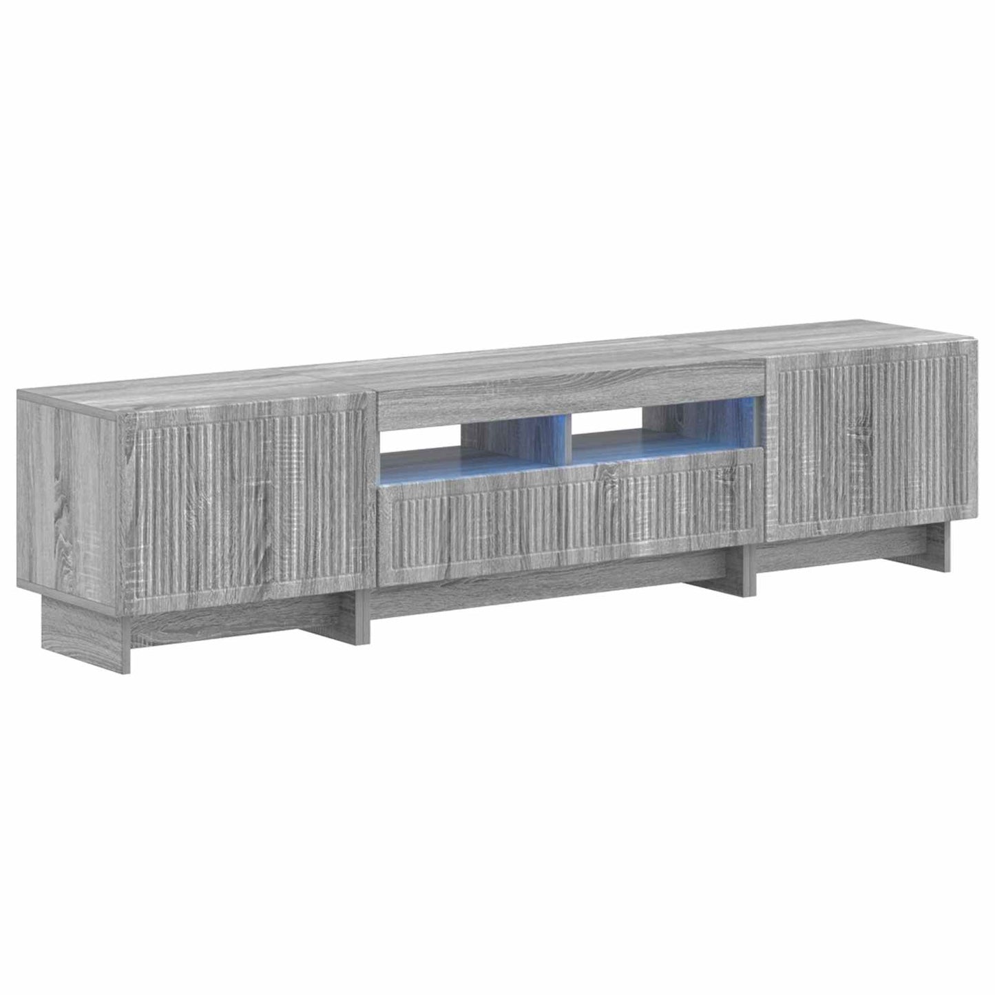 5 Piece LED TV Cabinet Grey Sonoma Engineered Wood