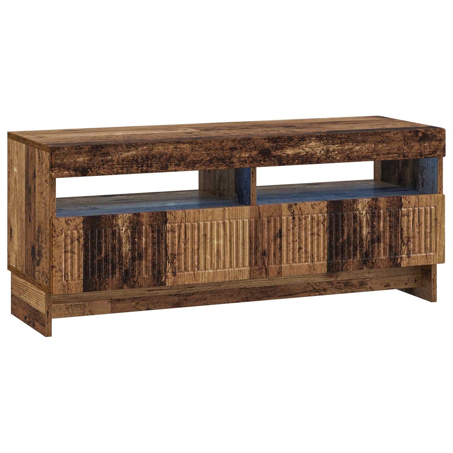 5 Piece LED TV Cabinet Old Wood Engineered Wood