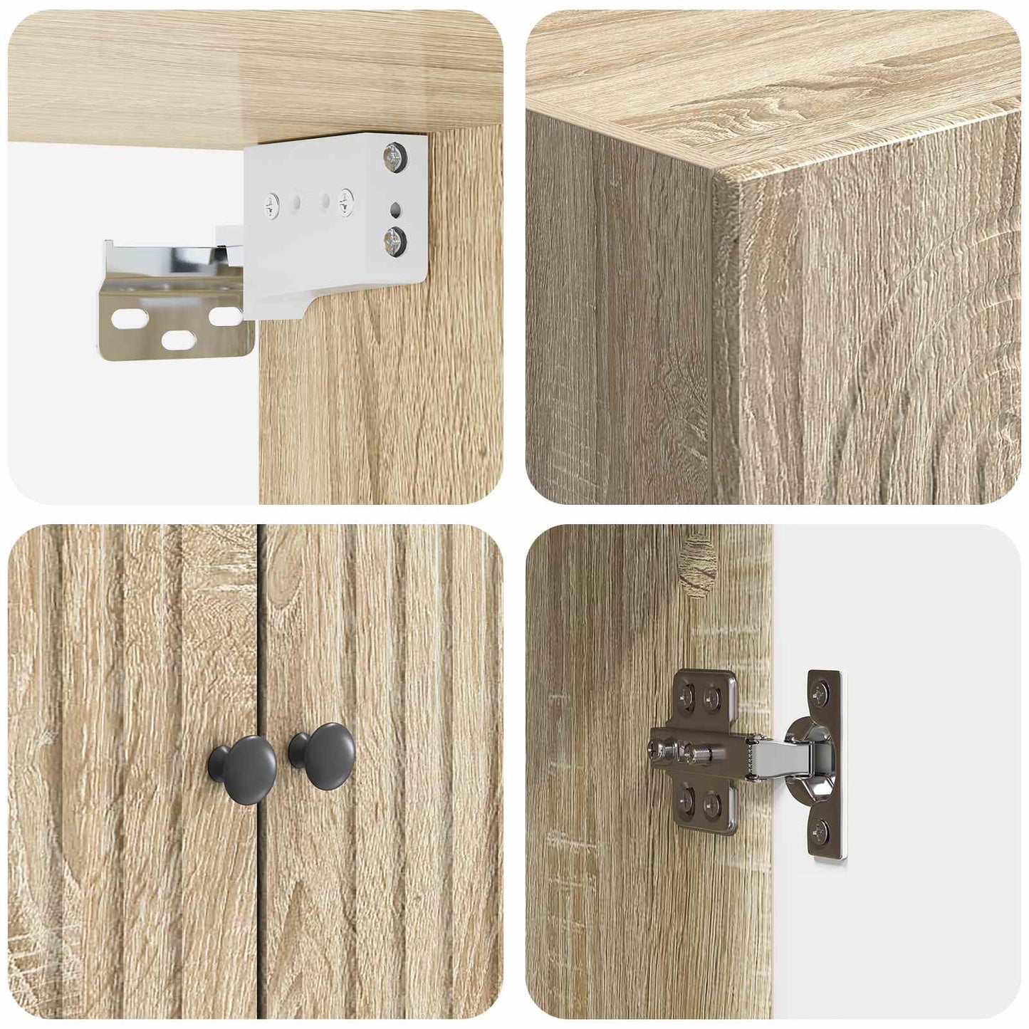 Cabinet Set 2 pcs Engineered Wood