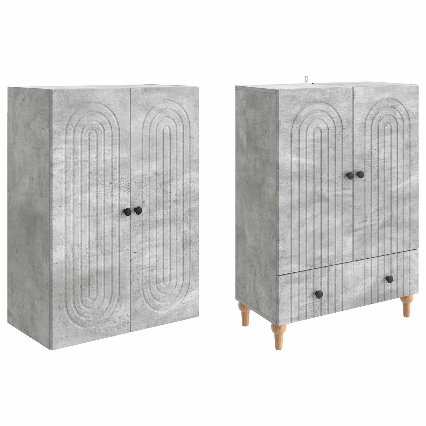 Cabinet Set 2 pcs Engineered Wood