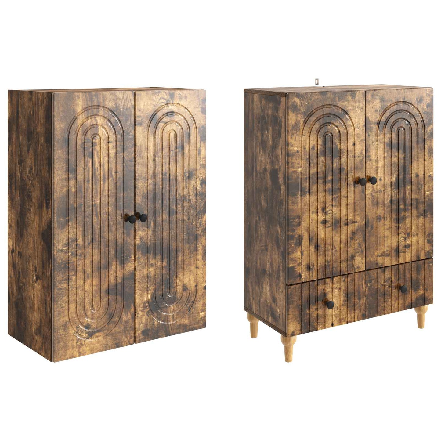 Cabinet Set 2 pcs 66 x 34.5 x 95 cm Engineered Wood