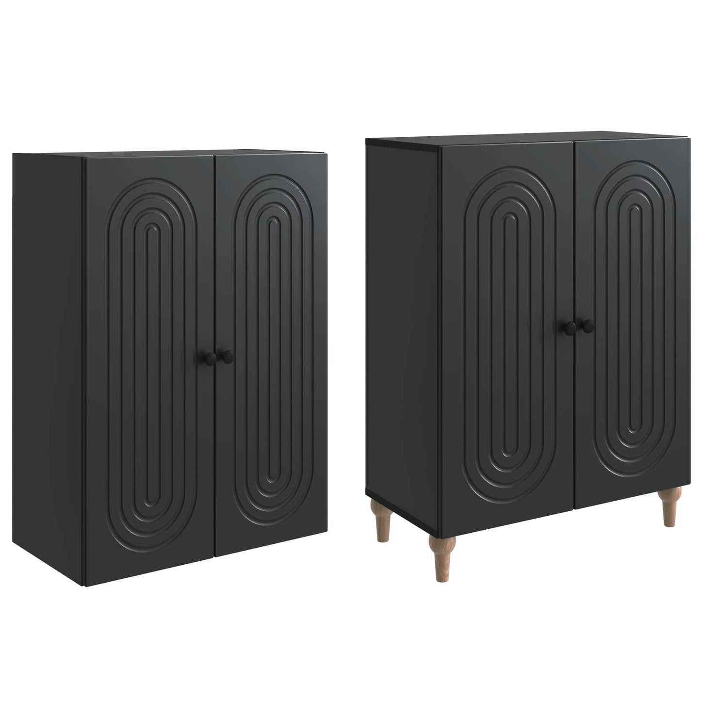Cabinet Set 2 pcs Engineered Wood