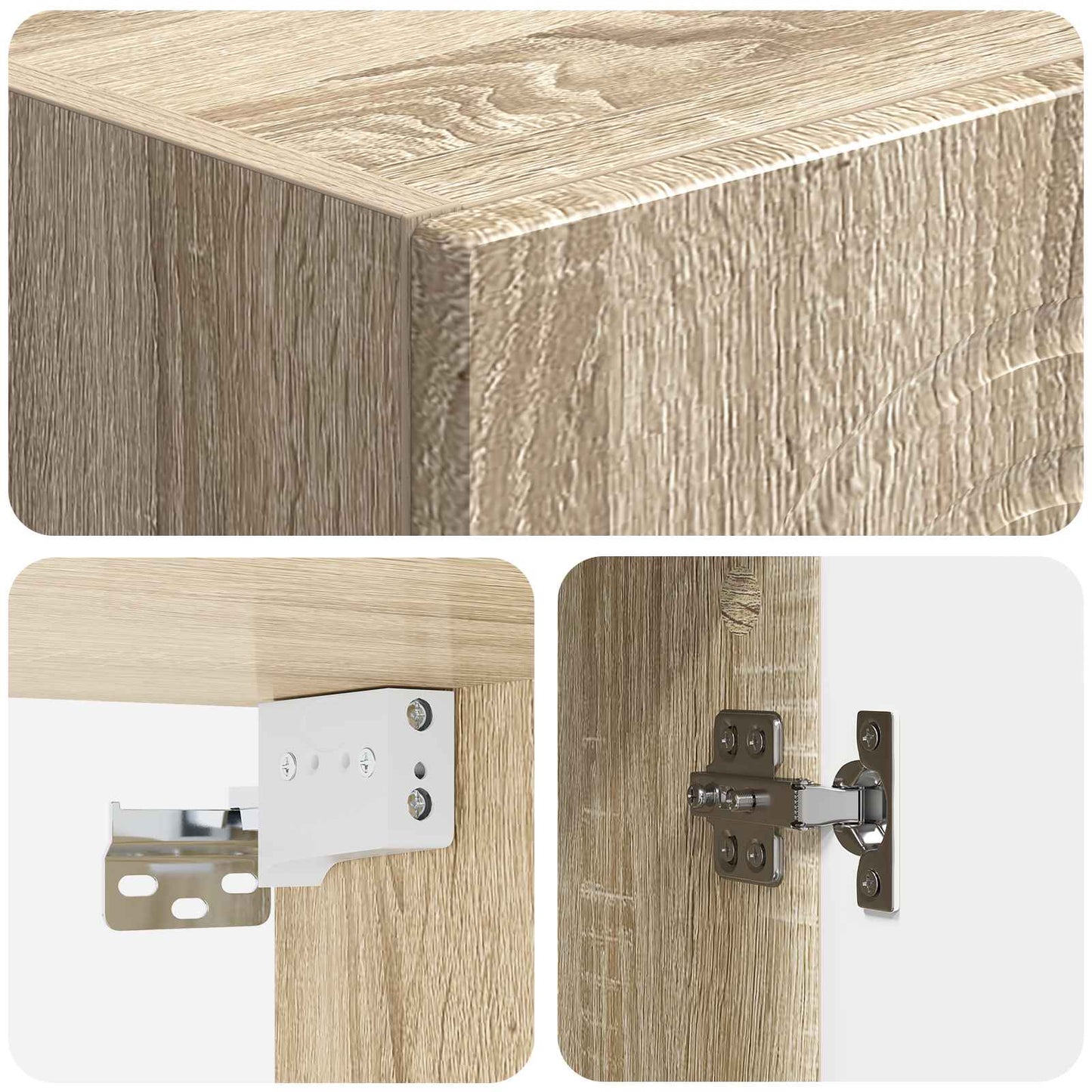 Cabinet Set 2 pcs Sonoma Oak Engineered Wood