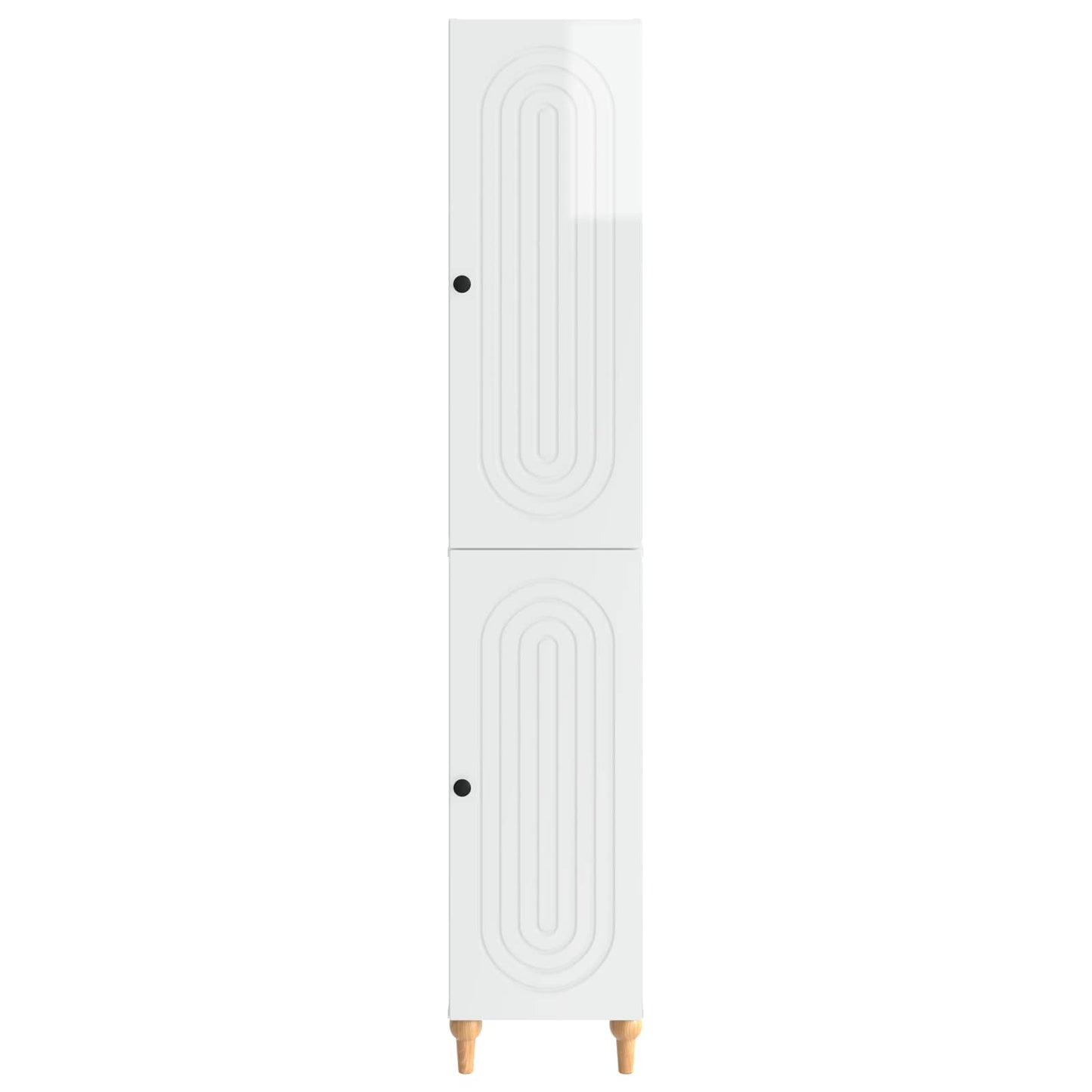 Cabinet Set 2 pcs High Gloss White Engineered Wood