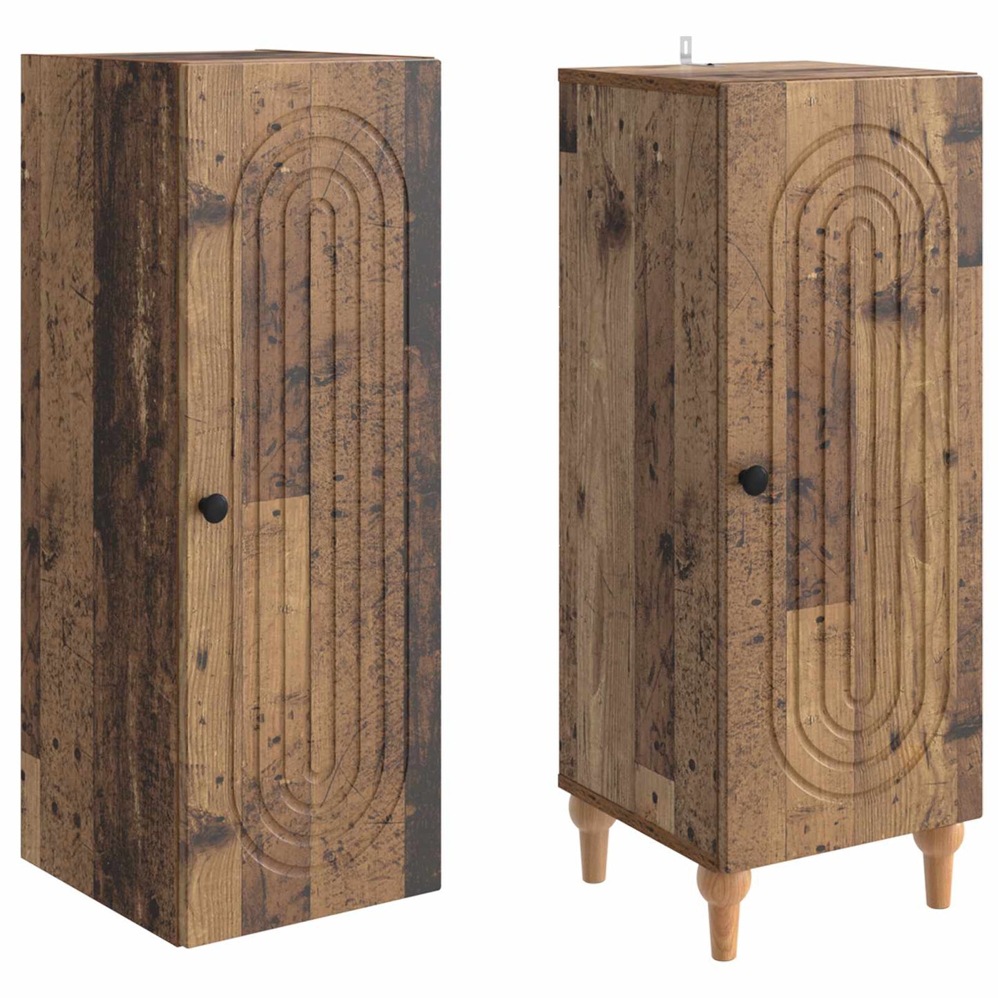 Cabinet Set 2 pcs Old Wood Engineered Wood