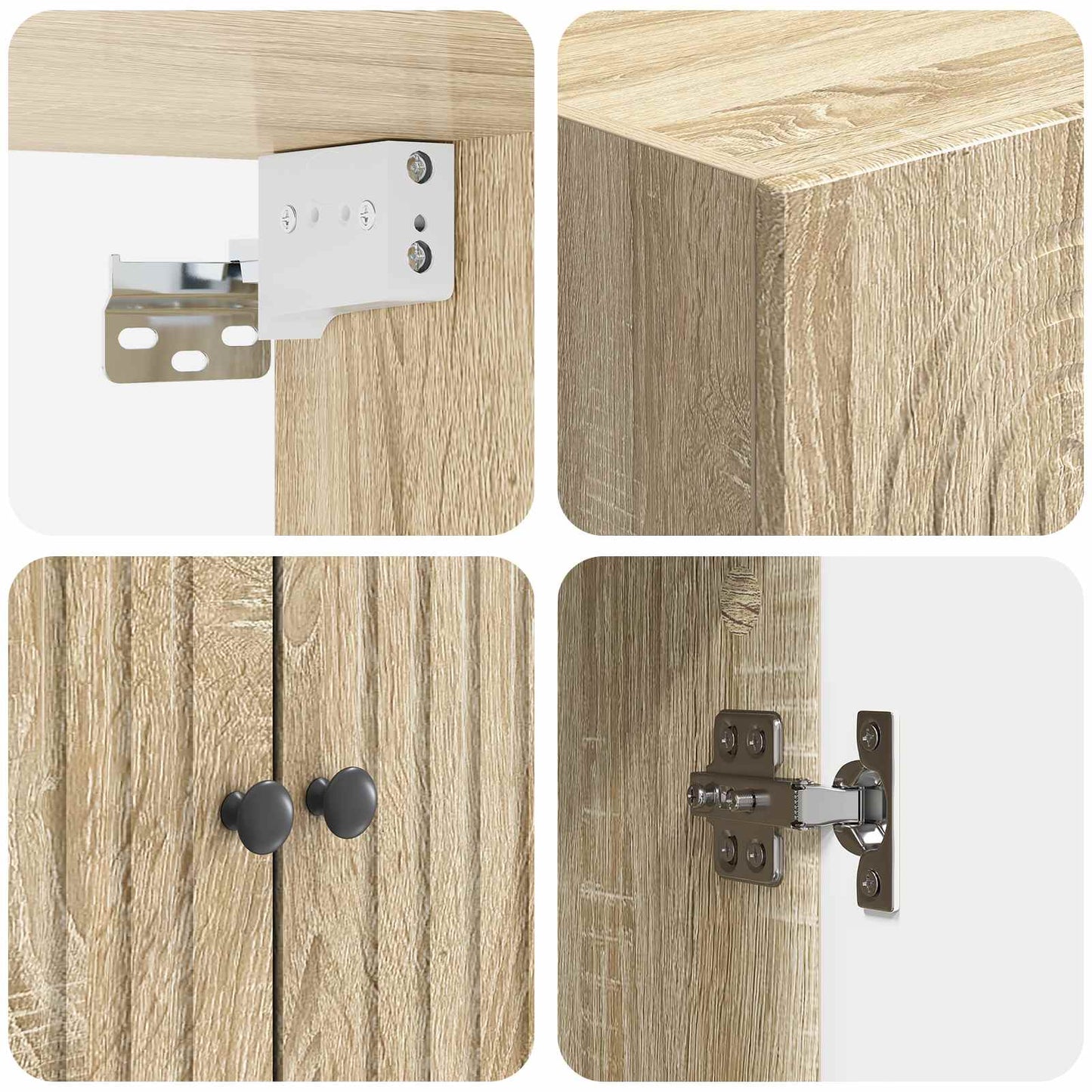 Cabinet Set 2 pcs 66 x 34.5 x 90 cm Engineered Wood