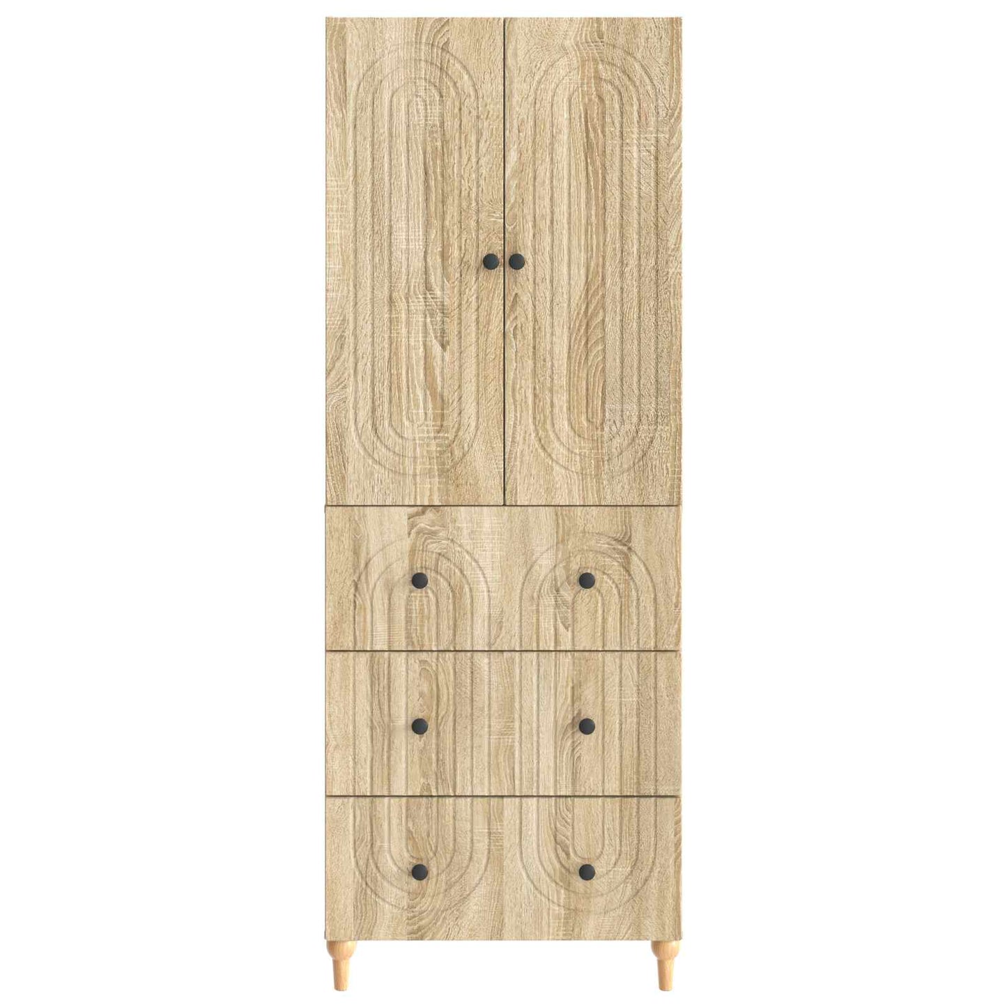 Cabinet Set 2 pcs 66 x 34.5 x 90 cm Engineered Wood