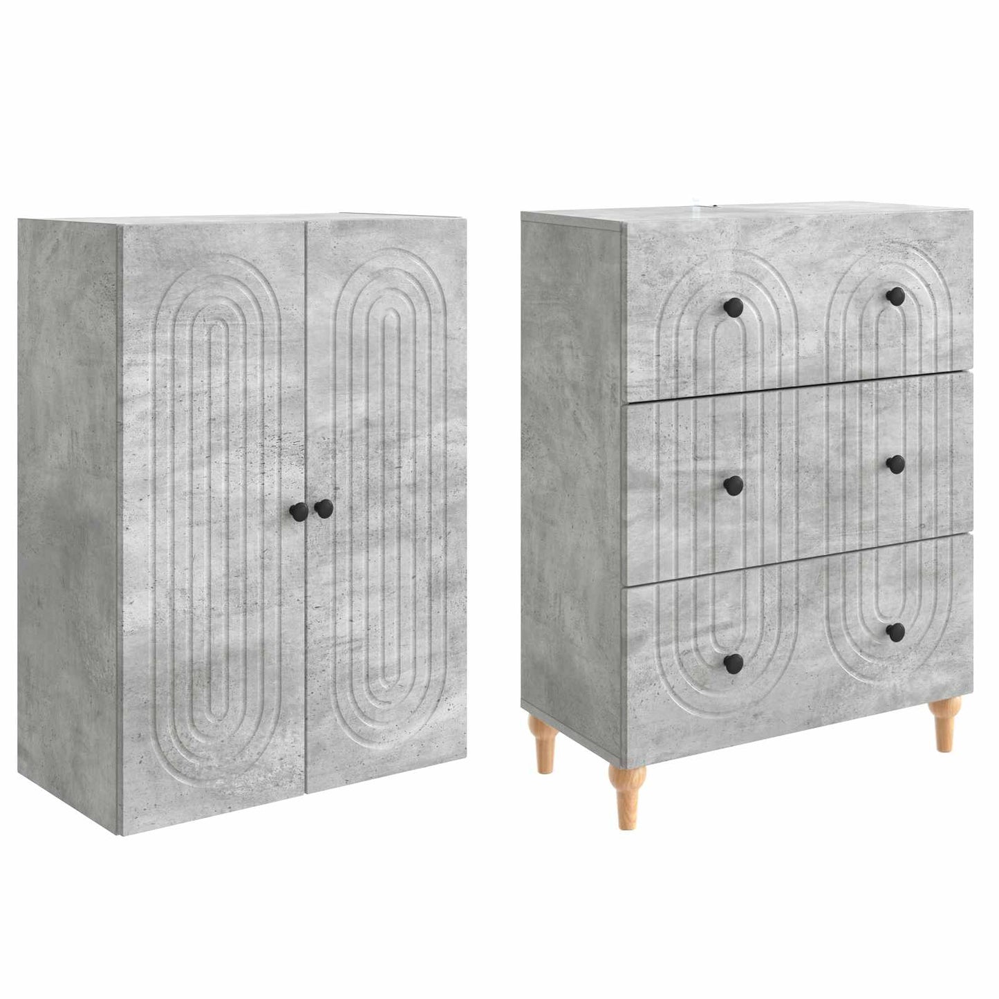 Cabinet Set 2 pcs 66 x 34.5 x 90 cm Engineered Wood