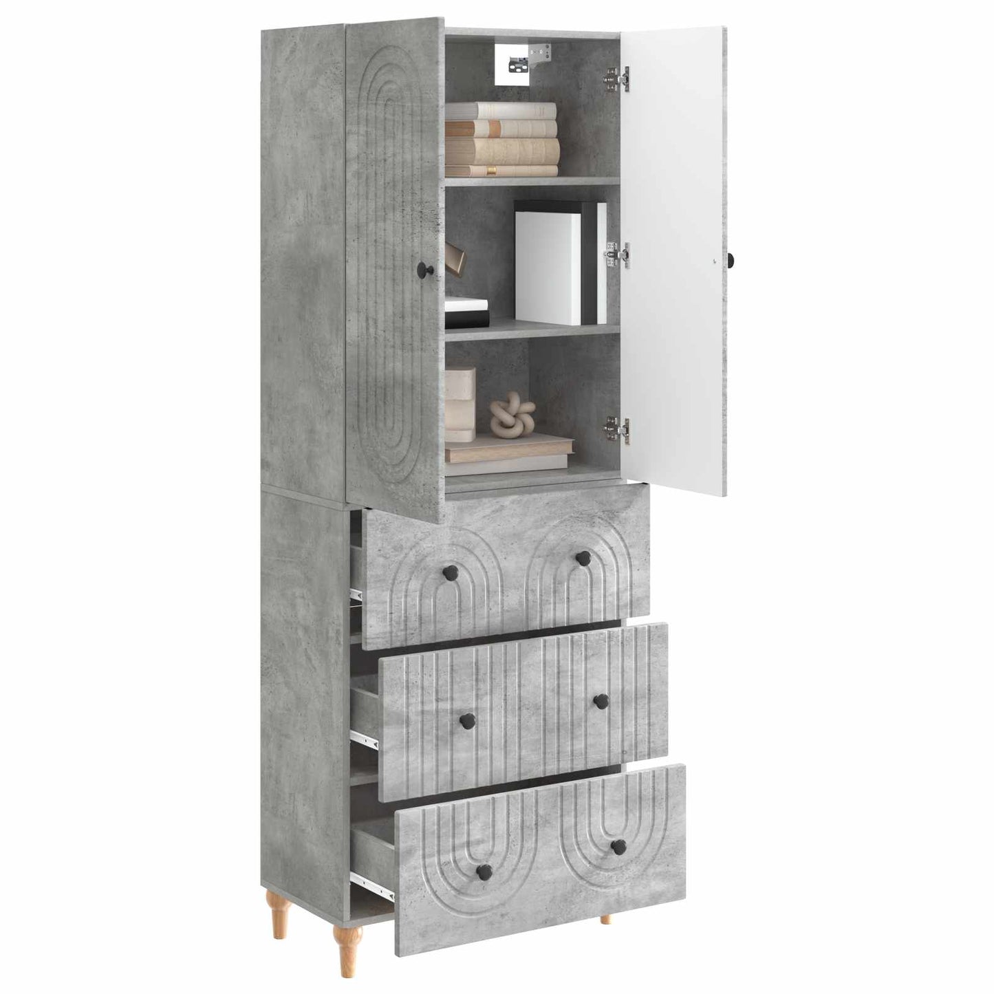 Cabinet Set 2 pcs 66 x 34.5 x 90 cm Engineered Wood