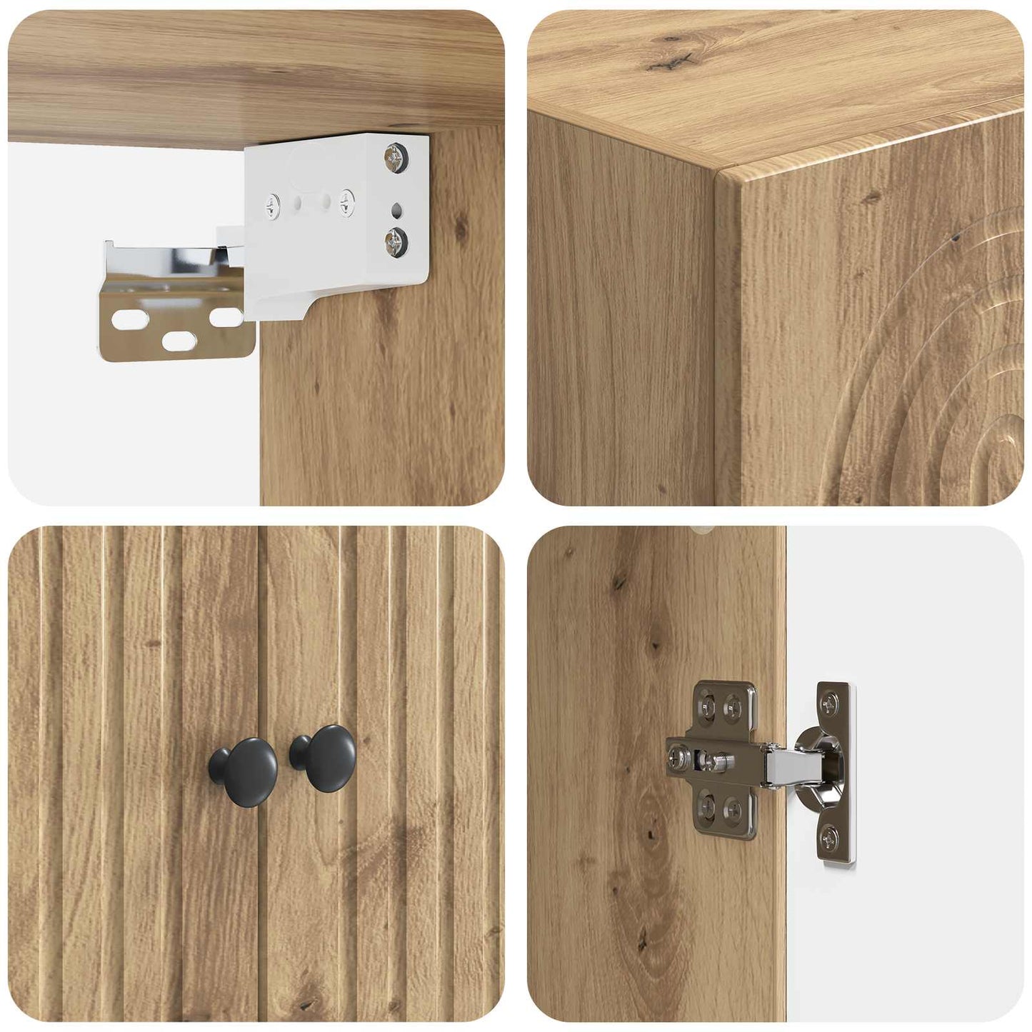 Cabinet Set 2 pcs 66 x 34.5 x 90 cm Engineered Wood