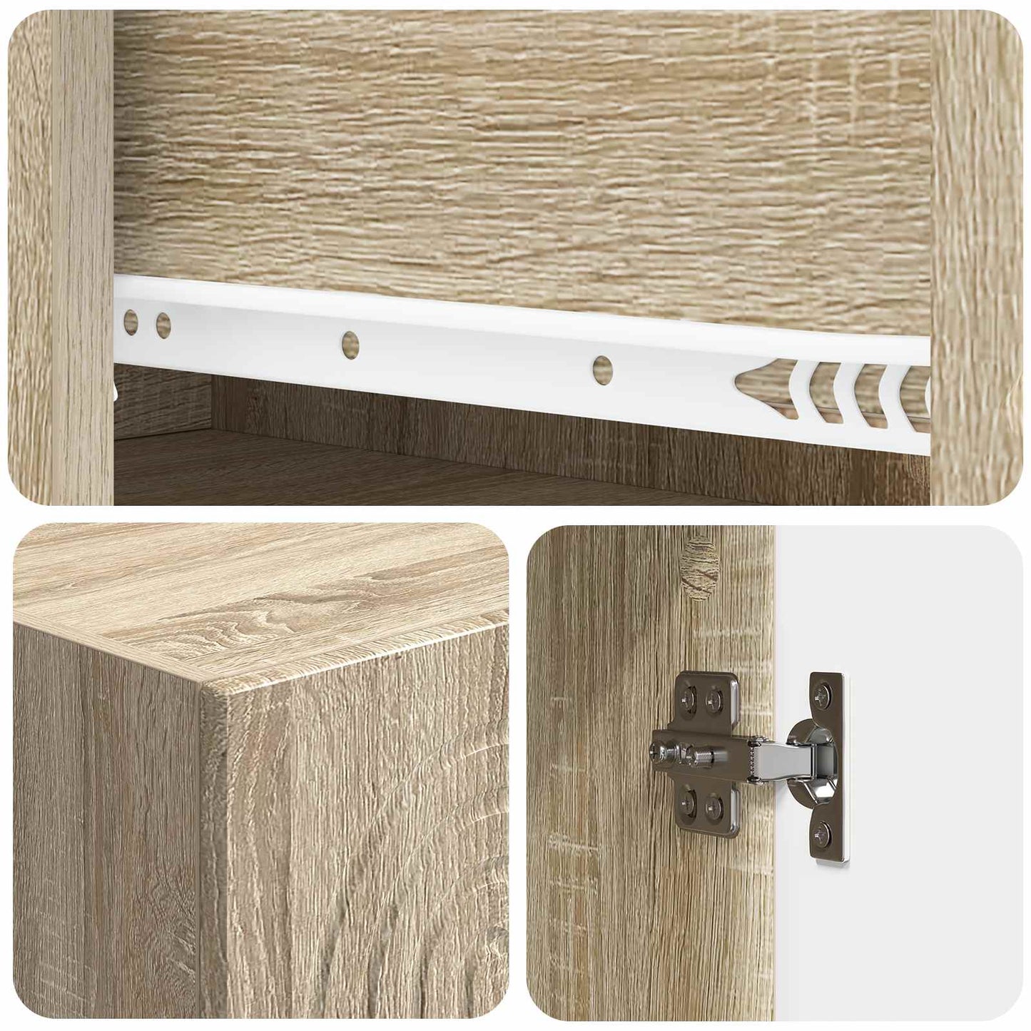 Cabinet Set 2 pcs 33 x 34.5 x 90 cm Engineered Wood