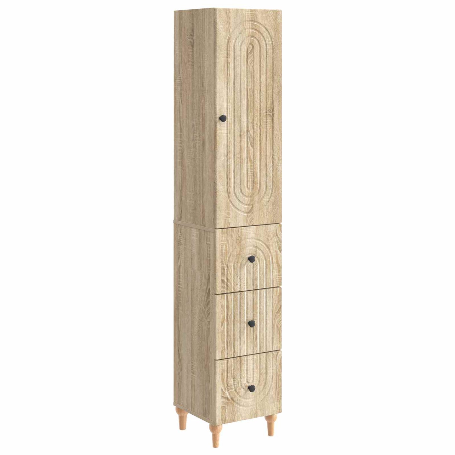 Cabinet Set 2 pcs 33 x 34.5 x 90 cm Engineered Wood