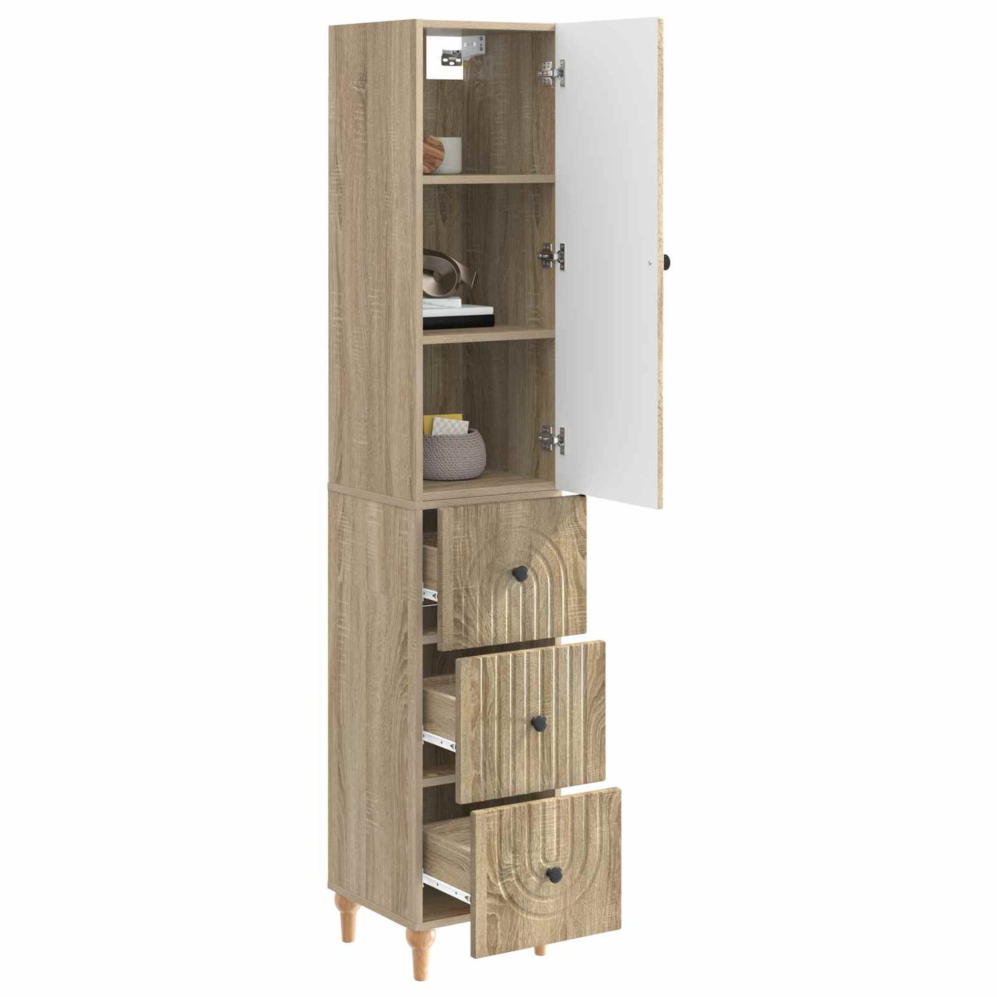 Cabinet Set 2 pcs 33 x 34.5 x 90 cm Engineered Wood