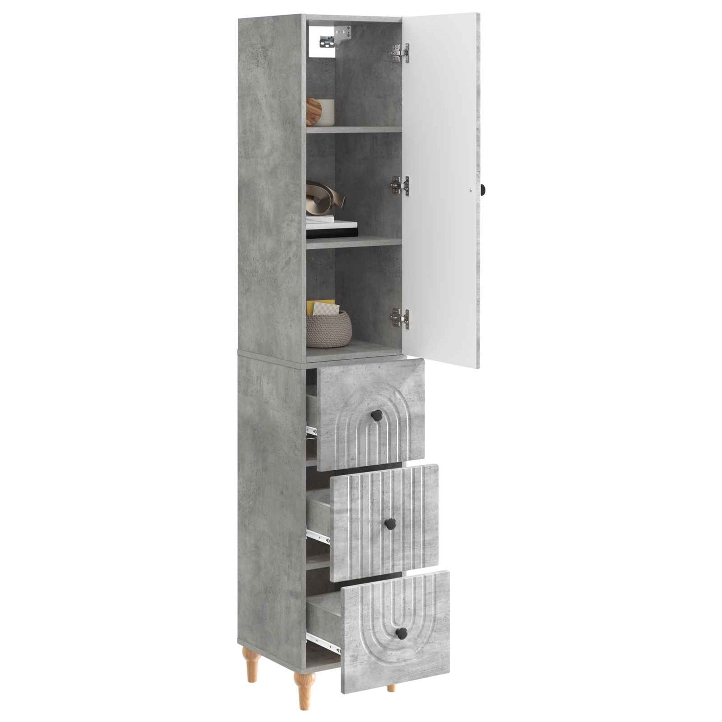 Cabinet Set 2 pcs 33 x 34.5 x 90 cm Engineered Wood