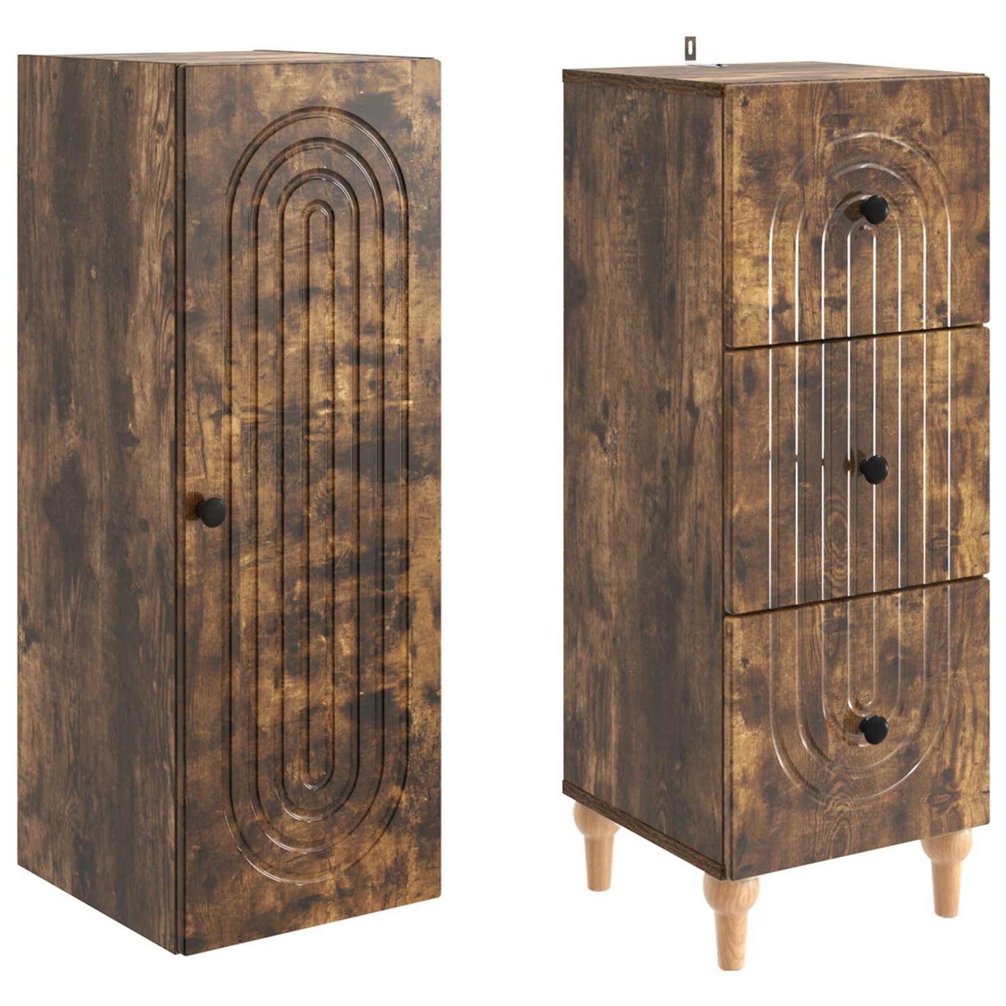 Cabinet Set 2 pcs 33 x 34.5 x 90 cm Engineered Wood